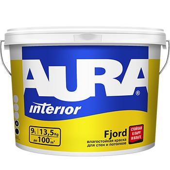 Aura Fjord Влагостойкая краска для стен и потолков