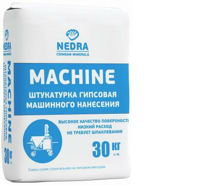 Штукатурка гипсовая машинного нанесения MACHINE НЕДРА 30кг