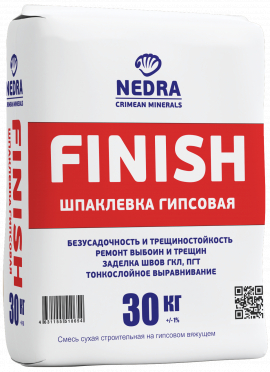 Штукатурка гипсовая машинного нанесеню FINISH НЕДРА 30кг